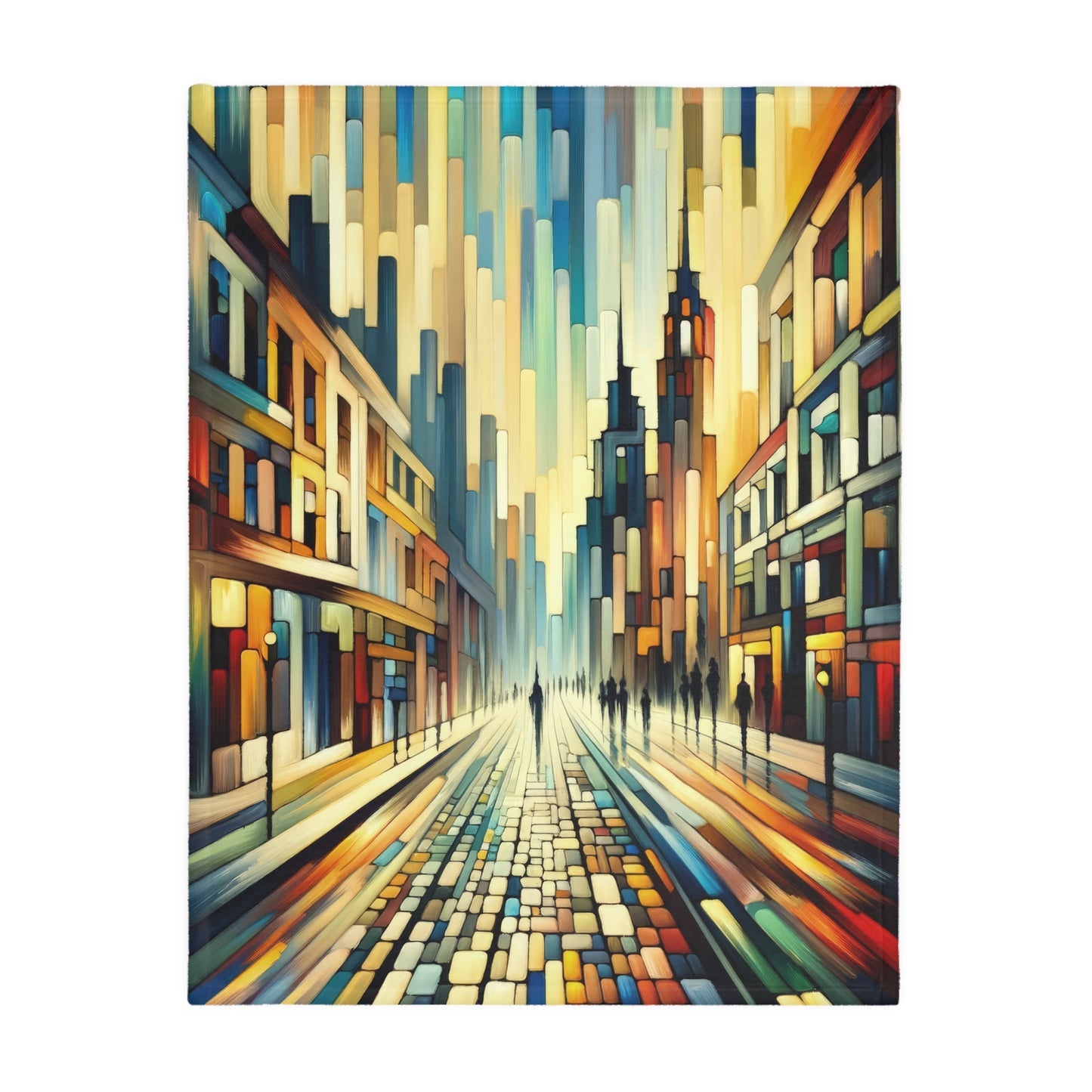 Cobbled Rhythm Heartbeat Velveteen Microfiber Blanket (Two-sided print)