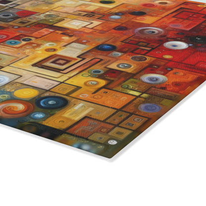 Witty Conversation Tapestry Glass Cutting Board