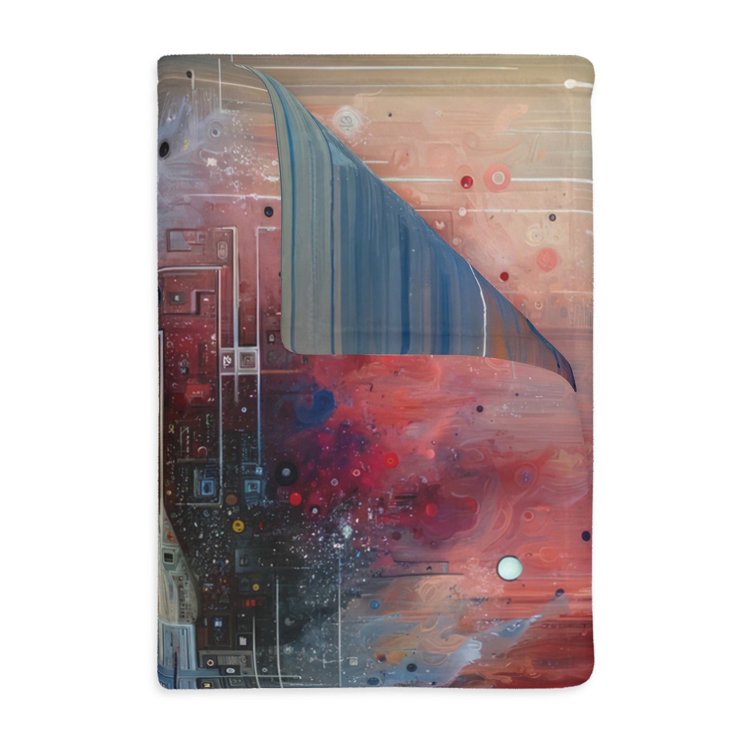 Awareness Algorithm Tachism Velveteen Microfiber Blanket (Two-sided print)