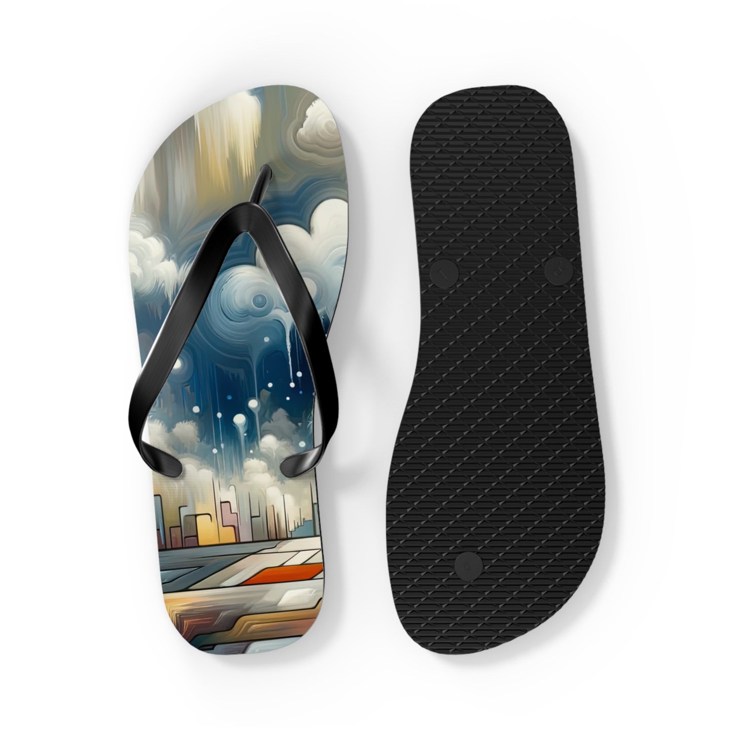 Grounding Silver Clouds Flip Flops