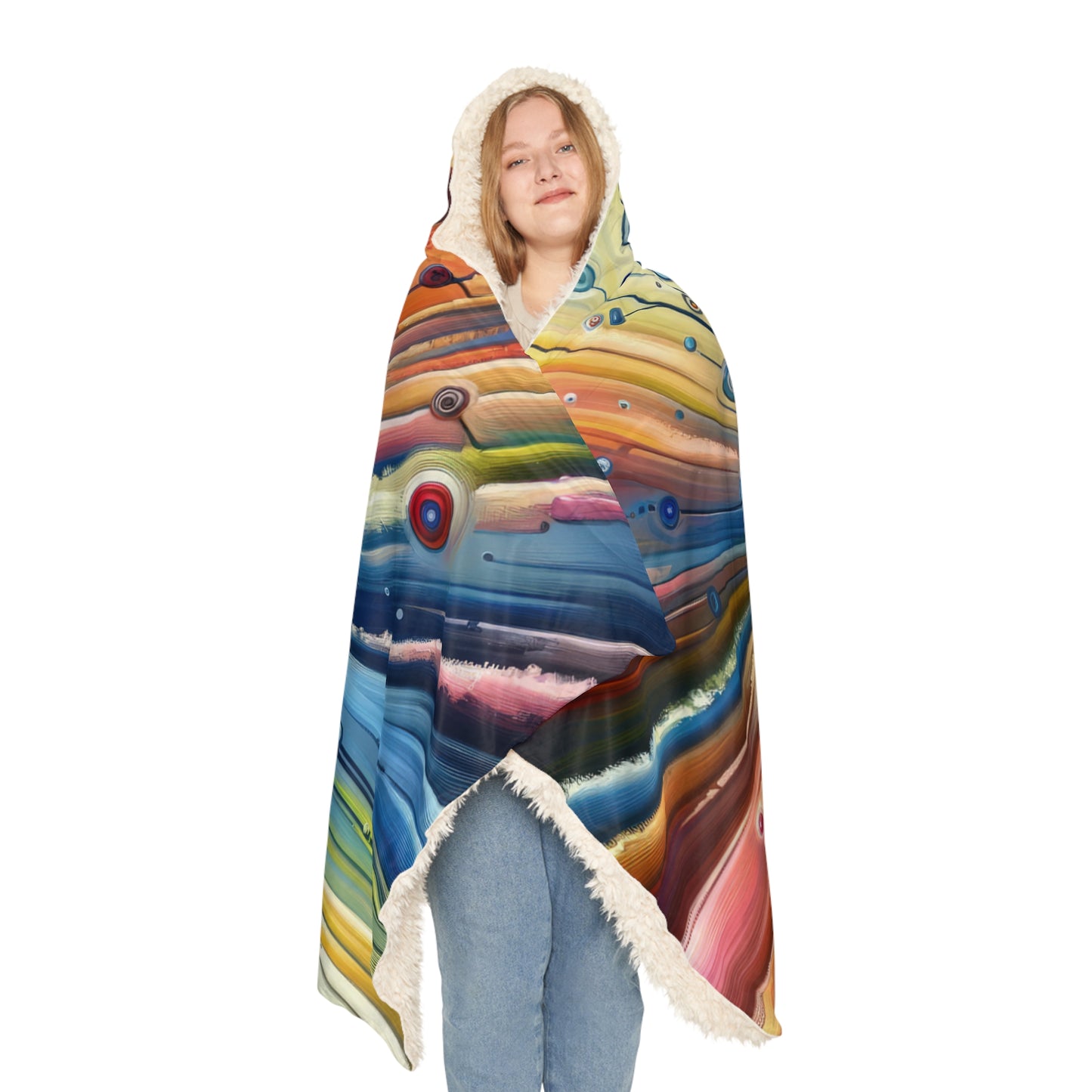 Sustainable Ripple Abstract Snuggle Blanket