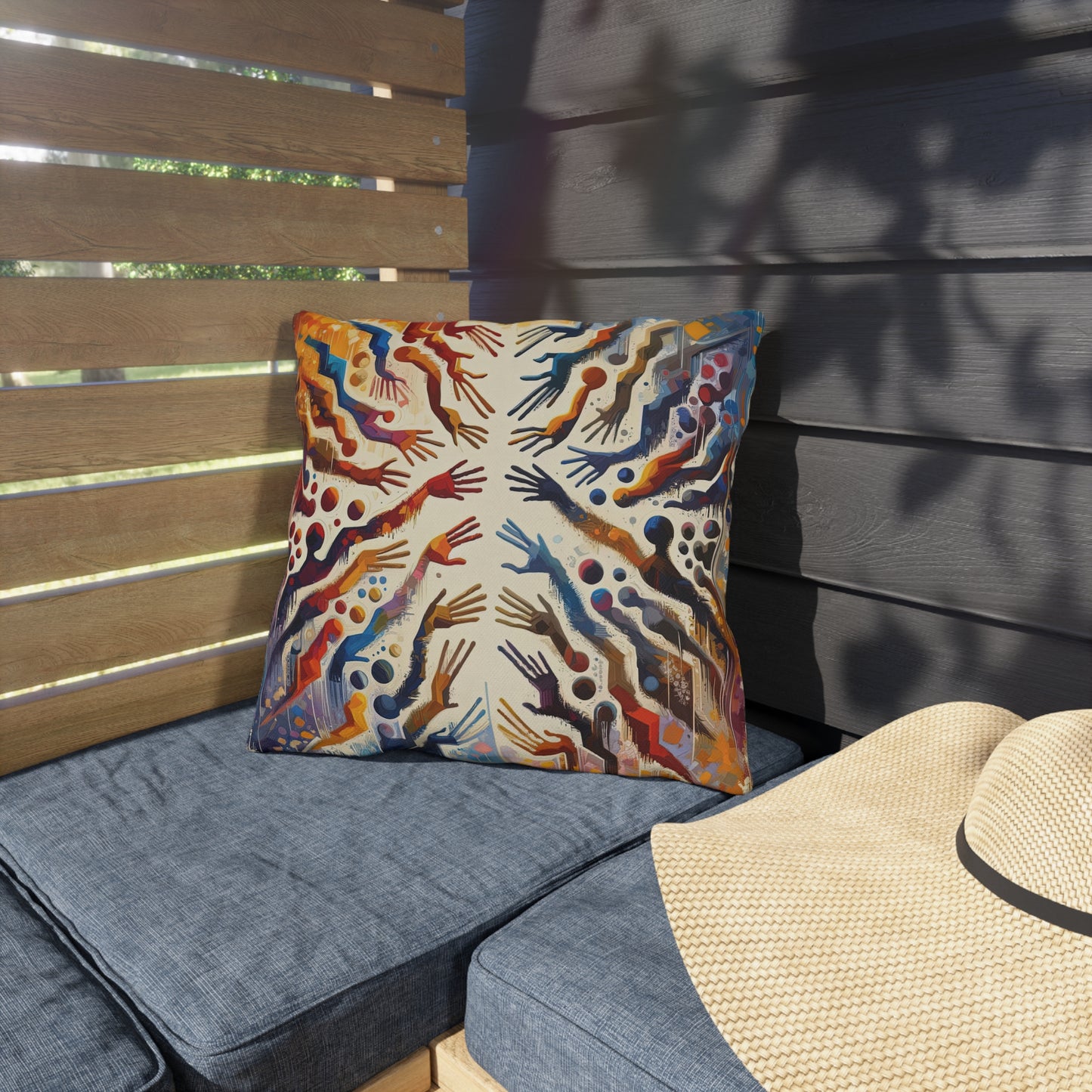 Architects Wisdom Tachism Outdoor Pillows