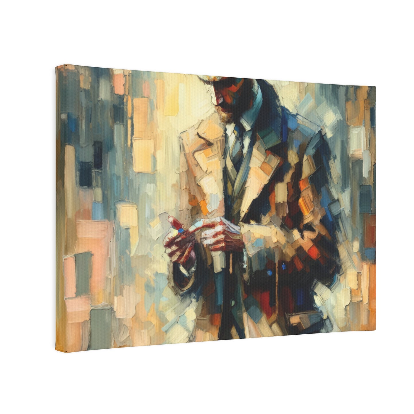 Urban Tachism Encounter Canvas Photo Tile