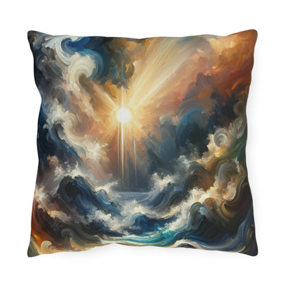 Tumultuous Sea Enlightenment Outdoor Pillows