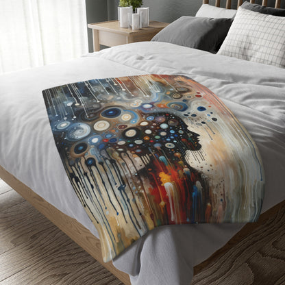 Universal Personal Tachism Velveteen Microfiber Blanket (Two-sided print)