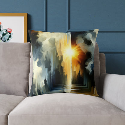 Dawn Dispels Darkness Spun Polyester Pillow