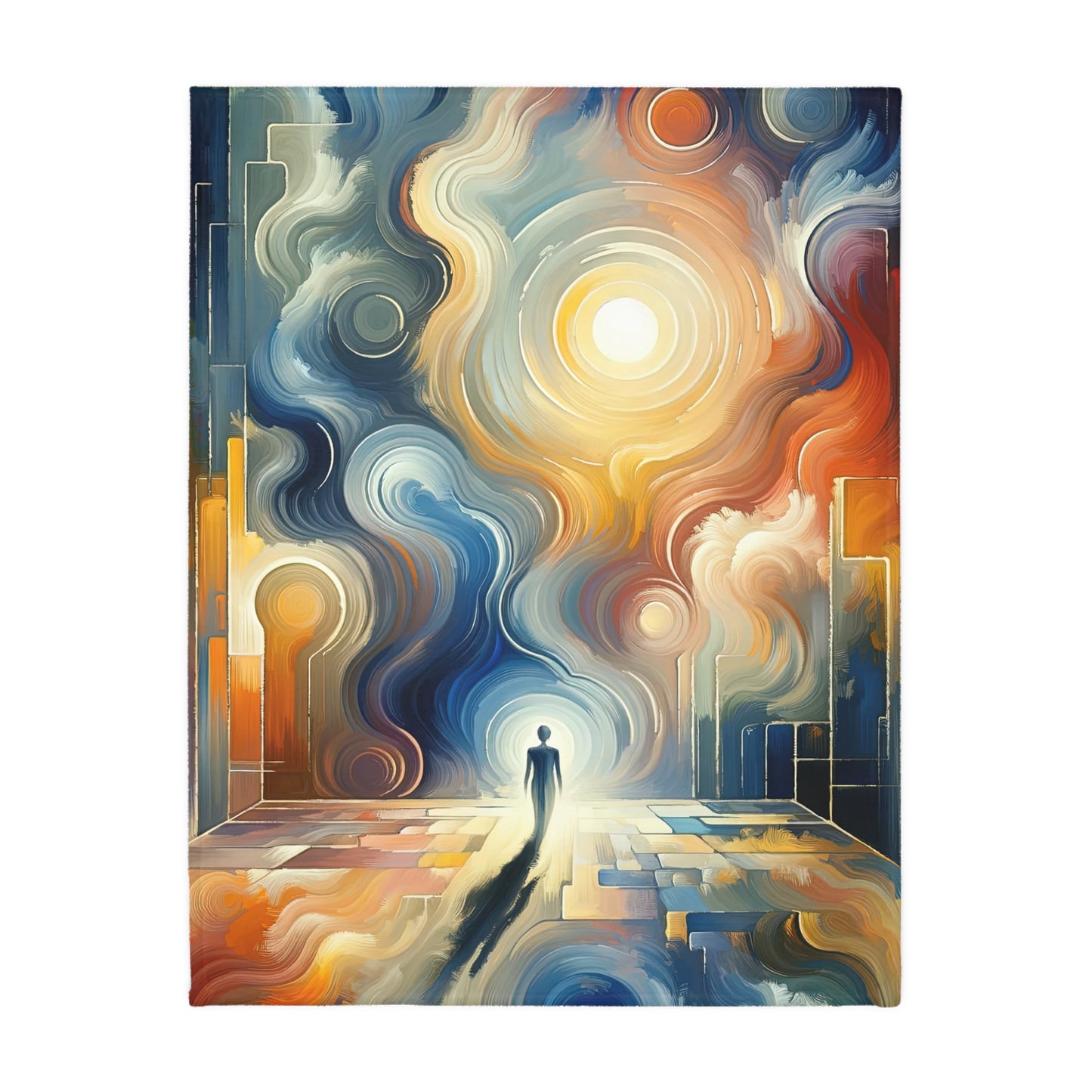 Spiritual Tranquil Sanctuary Velveteen Microfiber Blanket (Two-sided print)
