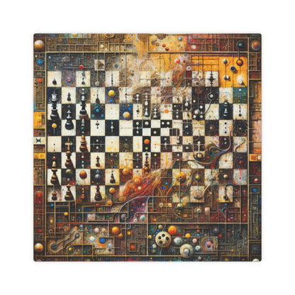 Cosmic Chess Integration Canvas Photo Tile