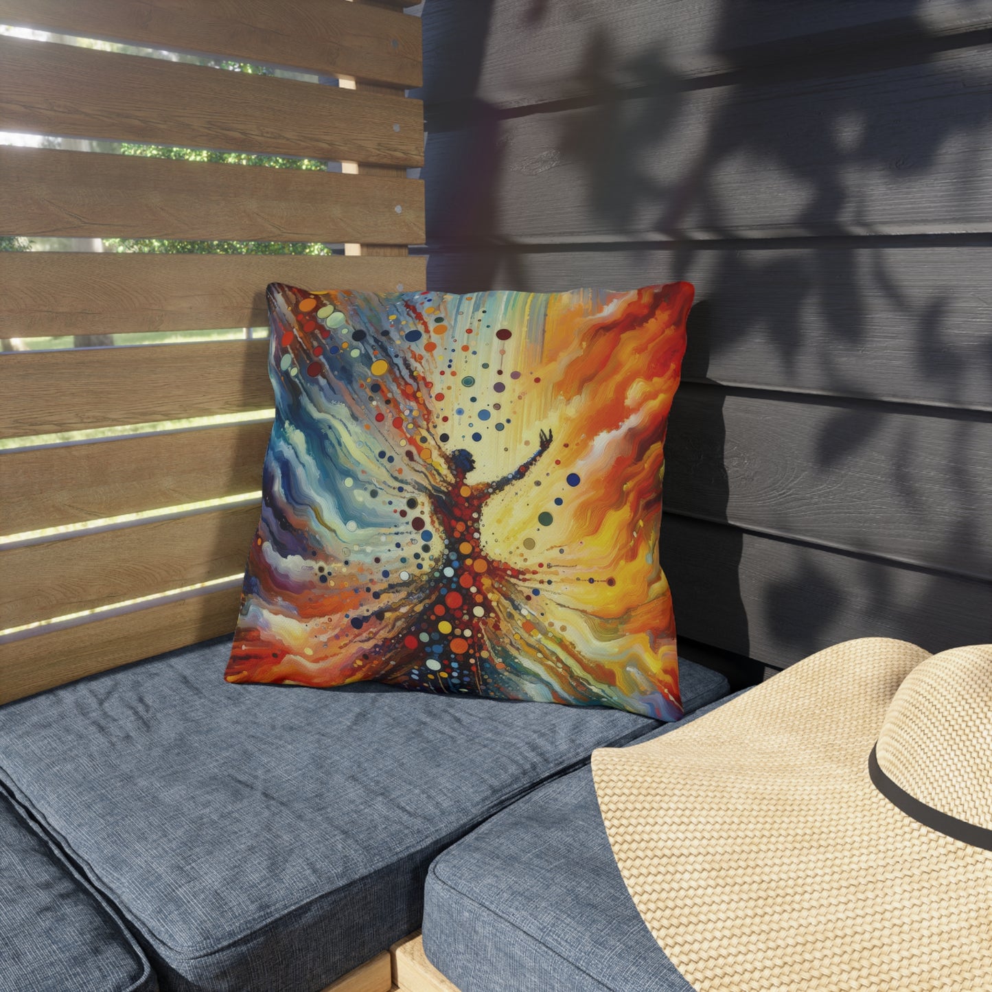 Vibrant Growth Symphony Outdoor Pillows