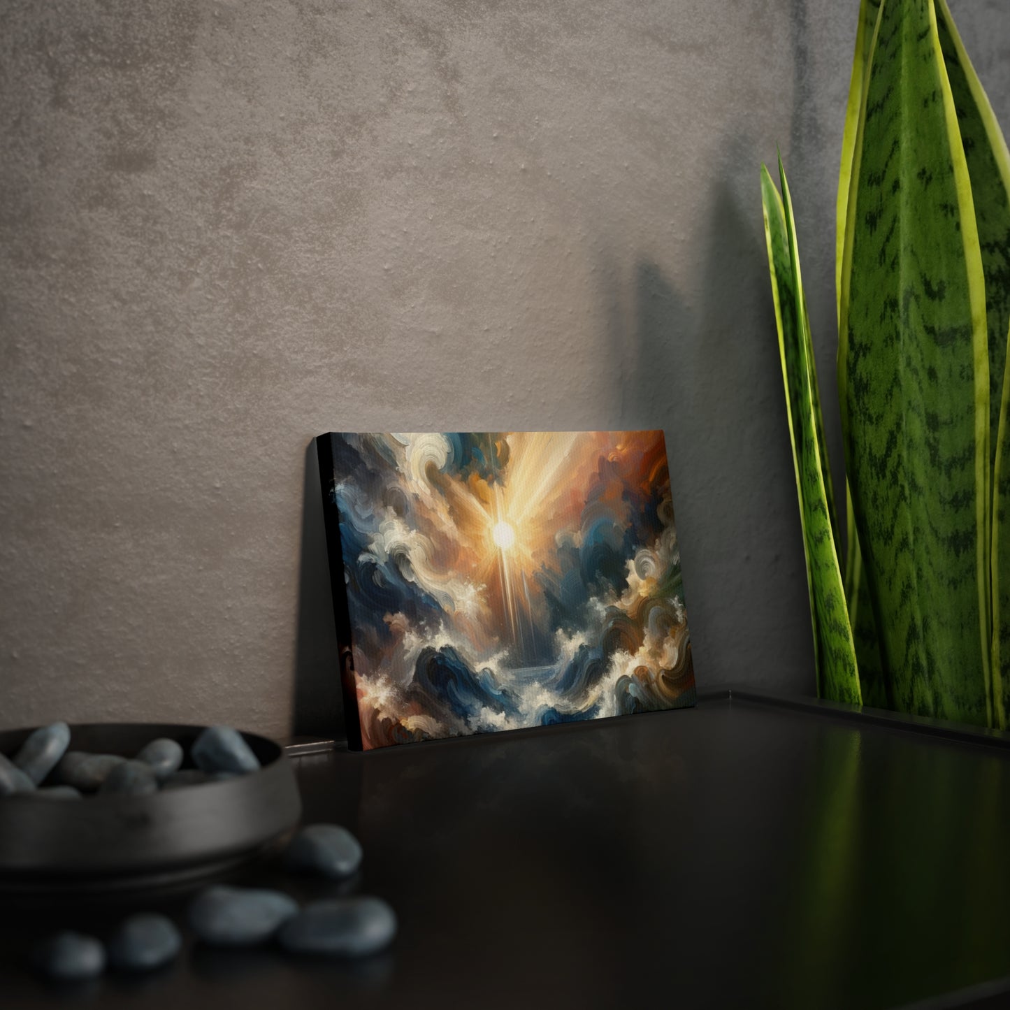 Tumultuous Sea Enlightenment Canvas Photo Tile