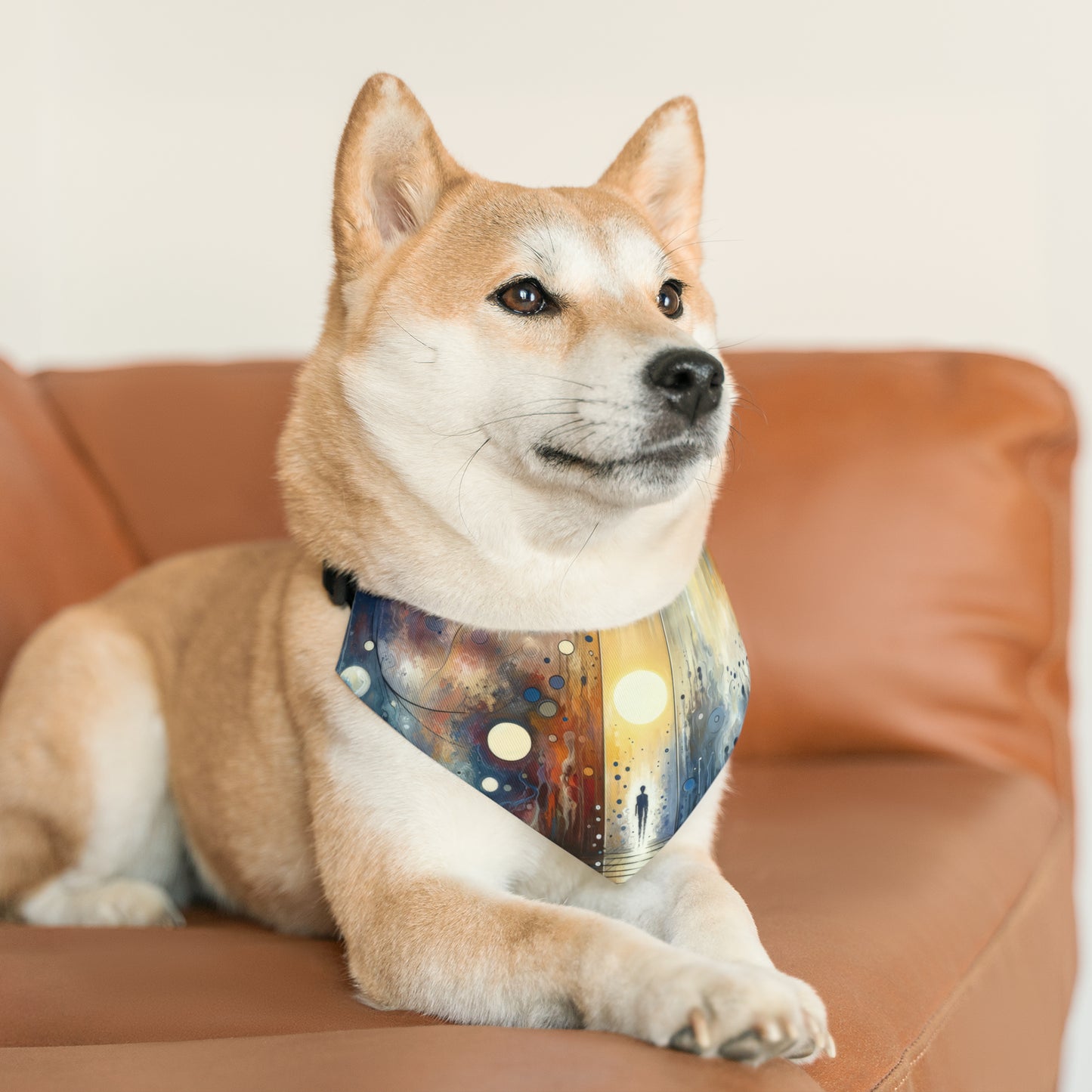 Stillness Transition Abstract Pet Bandana Collar