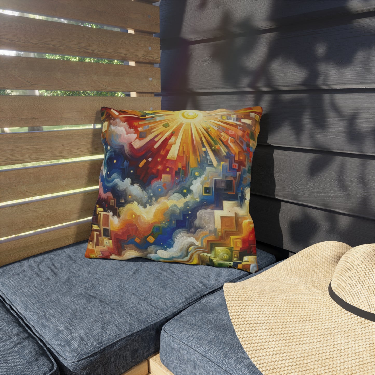 Abundant Resources Burst Outdoor Pillows