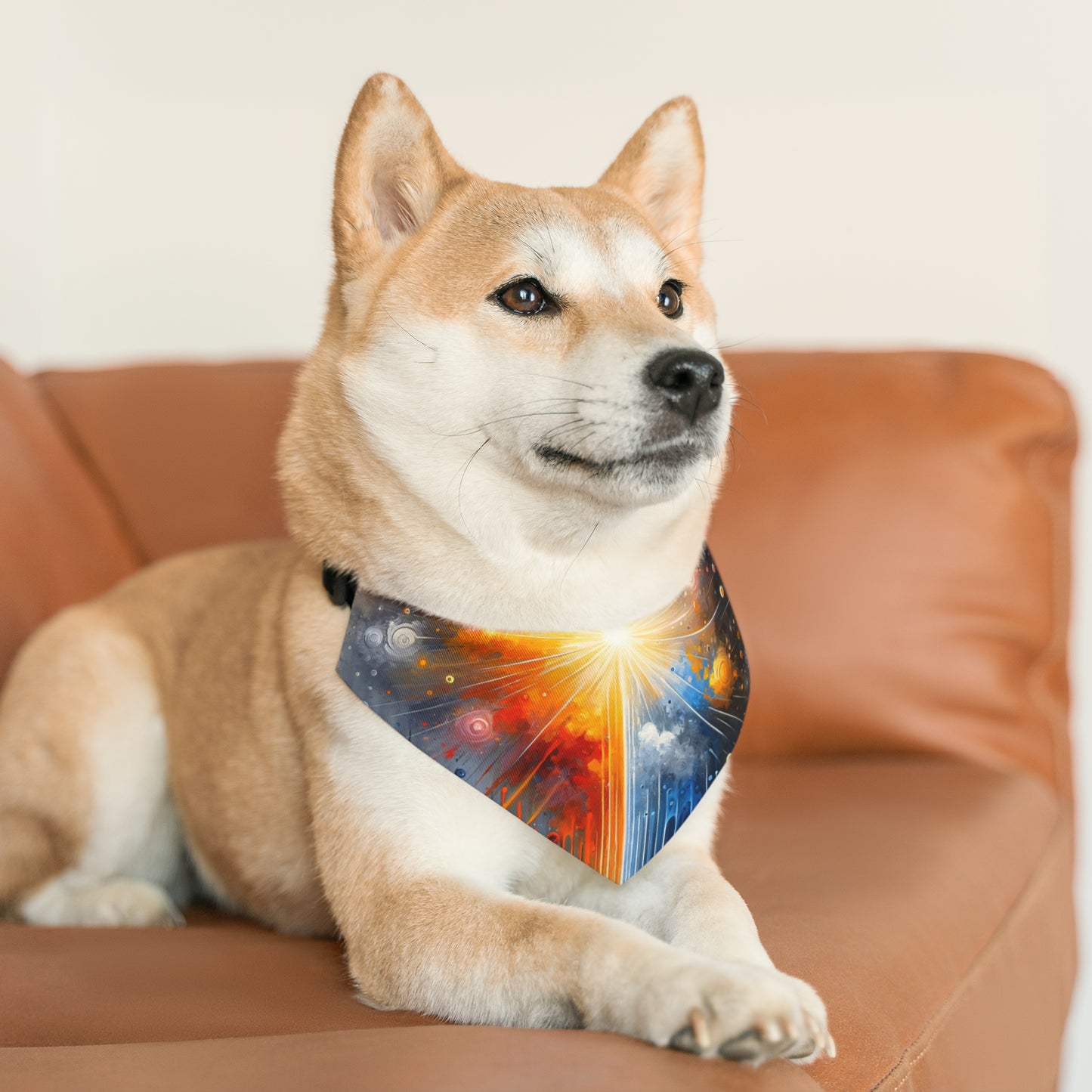 Luminous Abstract Tachism Pet Bandana Collar