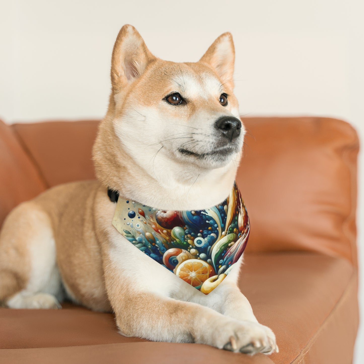 Nourishing Tachism Symphony Pet Bandana Collar