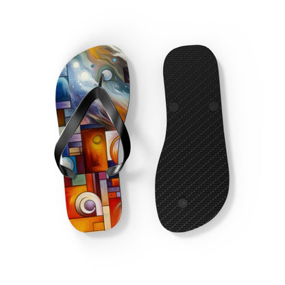 Cosmic Tachism Alchemy Flip Flops