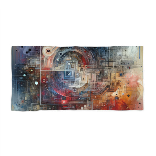 Awareness Algorithm Tachism Beach Towel