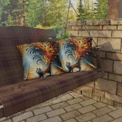 Autumn Whirlwind Escape Outdoor Pillows