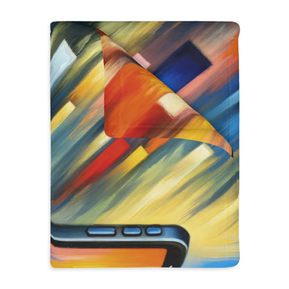 Connectivity Beacon Dichotomy Velveteen Microfiber Blanket (Two-sided print)