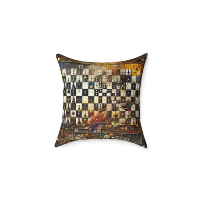 Cosmic Chess Integration Spun Polyester Pillow