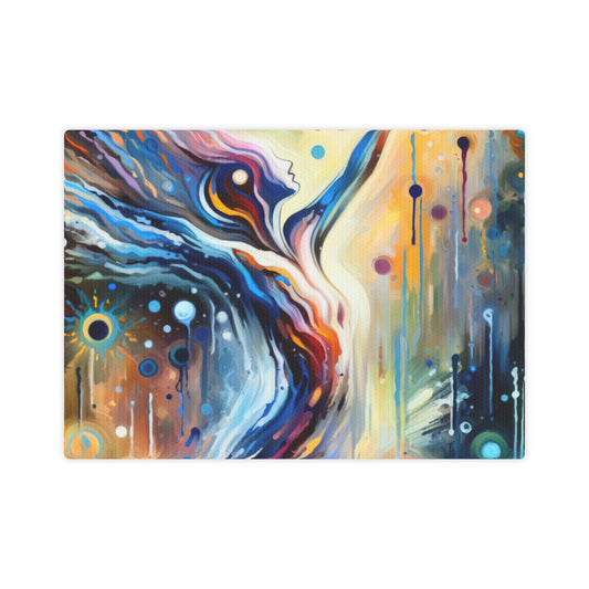 Journey Embrace Tachism Canvas Photo Tile