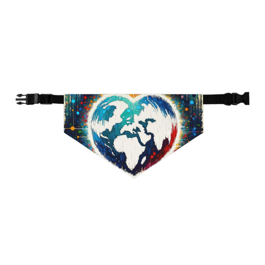 Heartbeats Synchronizing Peace Pet Bandana Collar