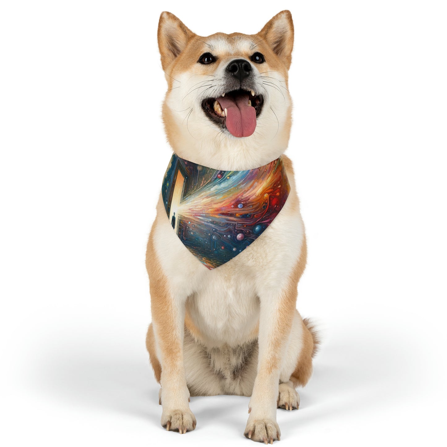 Mirror Wholeness Tachism Pet Bandana Collar