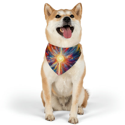 Kaleidoscopic Tachism Breath Pet Bandana Collar