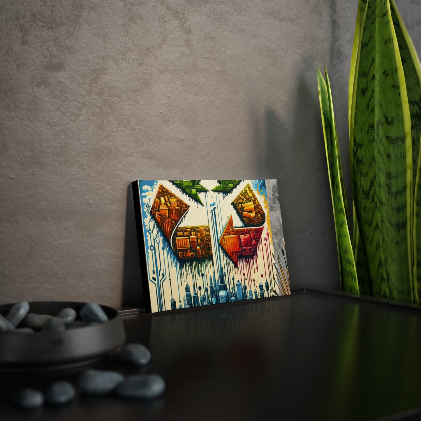 Upcycling Lifecycle Artistry Canvas Photo Tile
