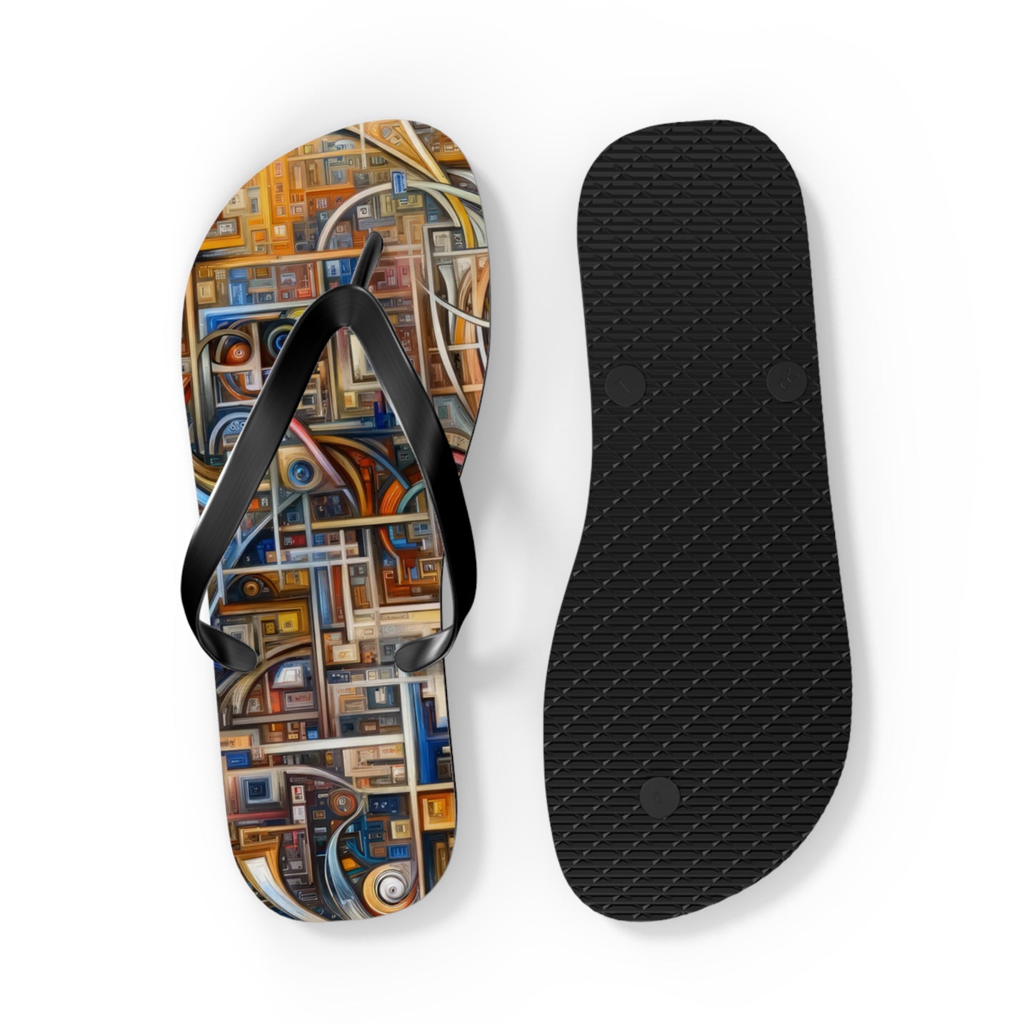 Intricate Life Tapestry Flip Flops