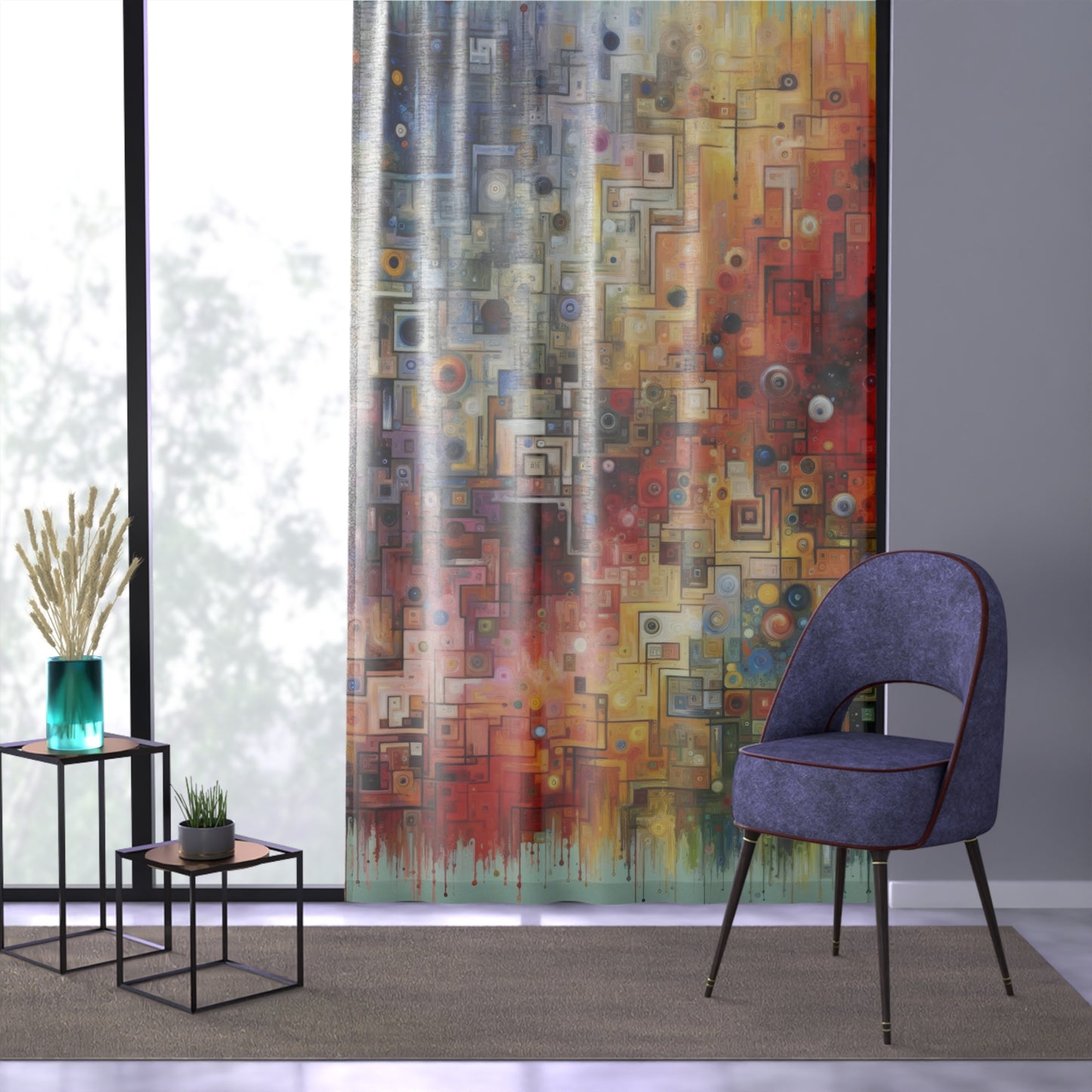 Witty Conversation Tapestry Window Curtain