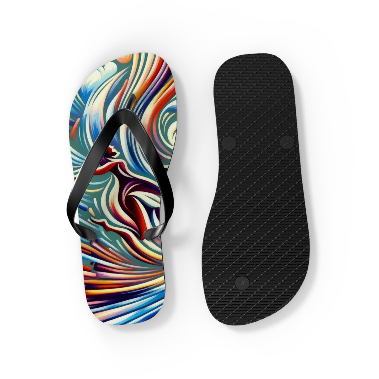 Choreographic Mindful Tachism Flip Flops