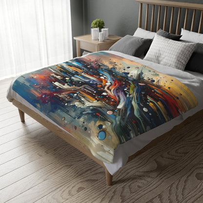 Coherent Change Visualization Velveteen Microfiber Blanket (Two-sided print)