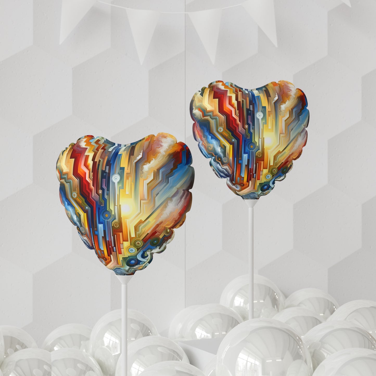 Unity Abstract Vibrancy Balloon (Round and Heart-shaped), 11"