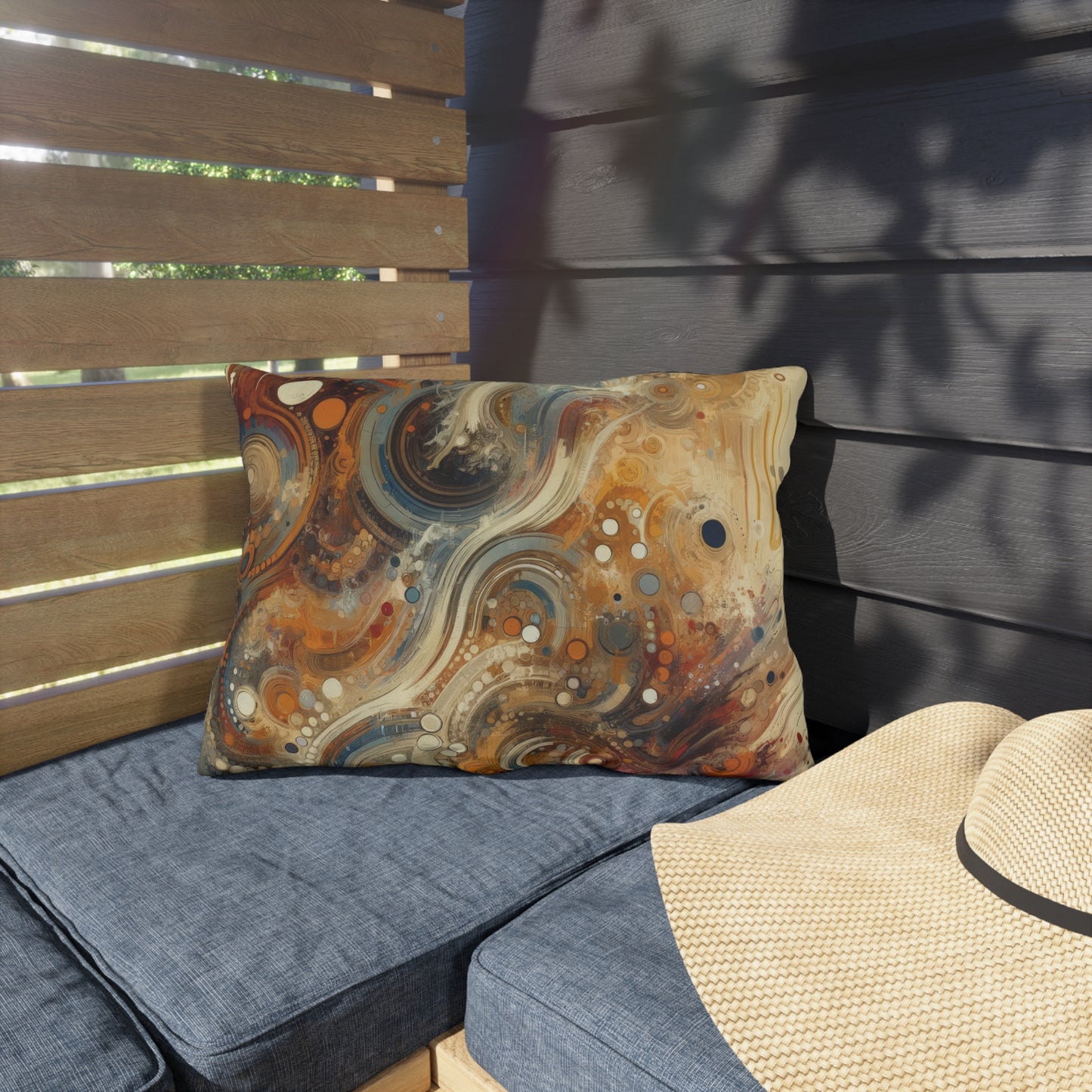 Dynamic Cultural Mosaic Outdoor Pillows