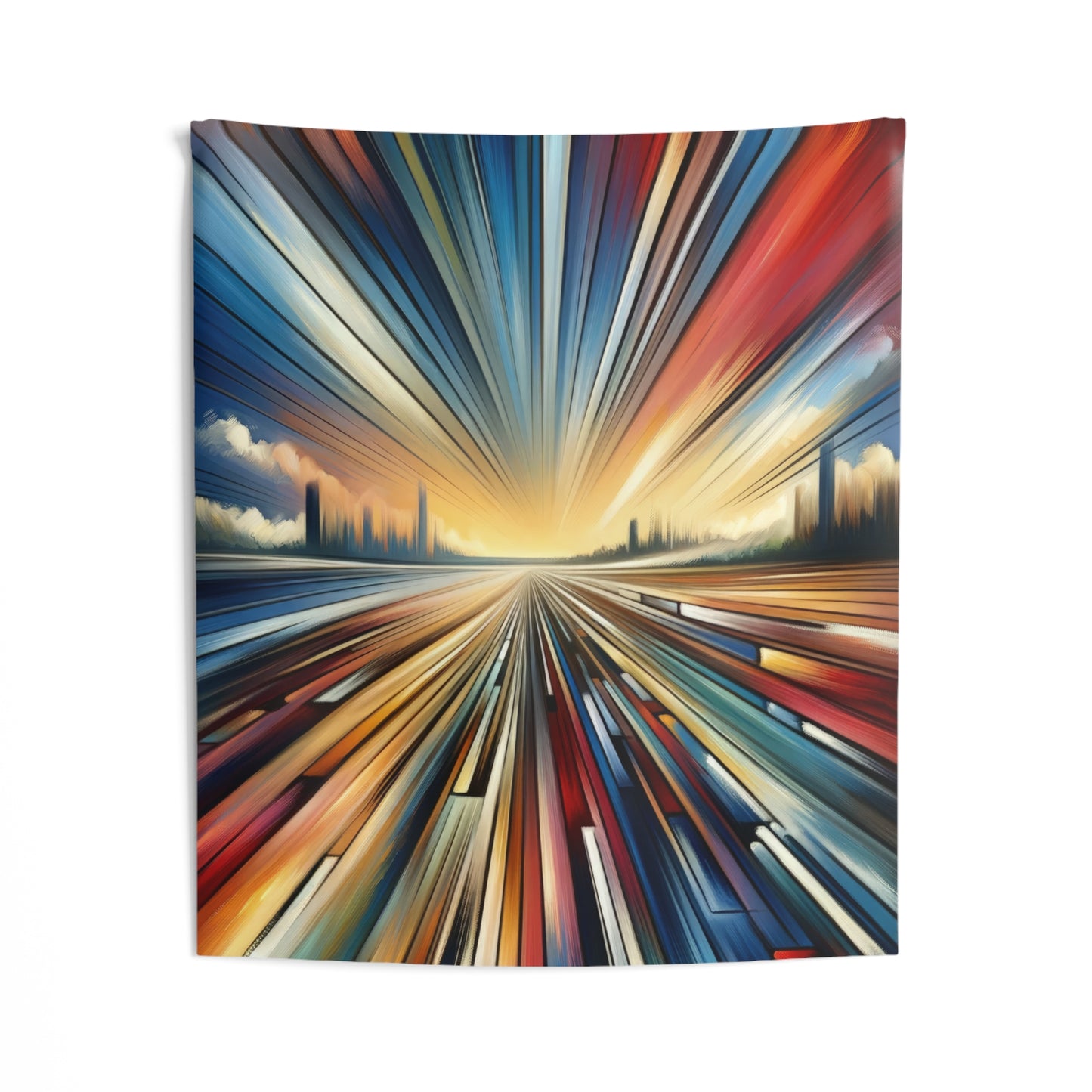 Strategic Horizon Tachism Indoor Wall Tapestries