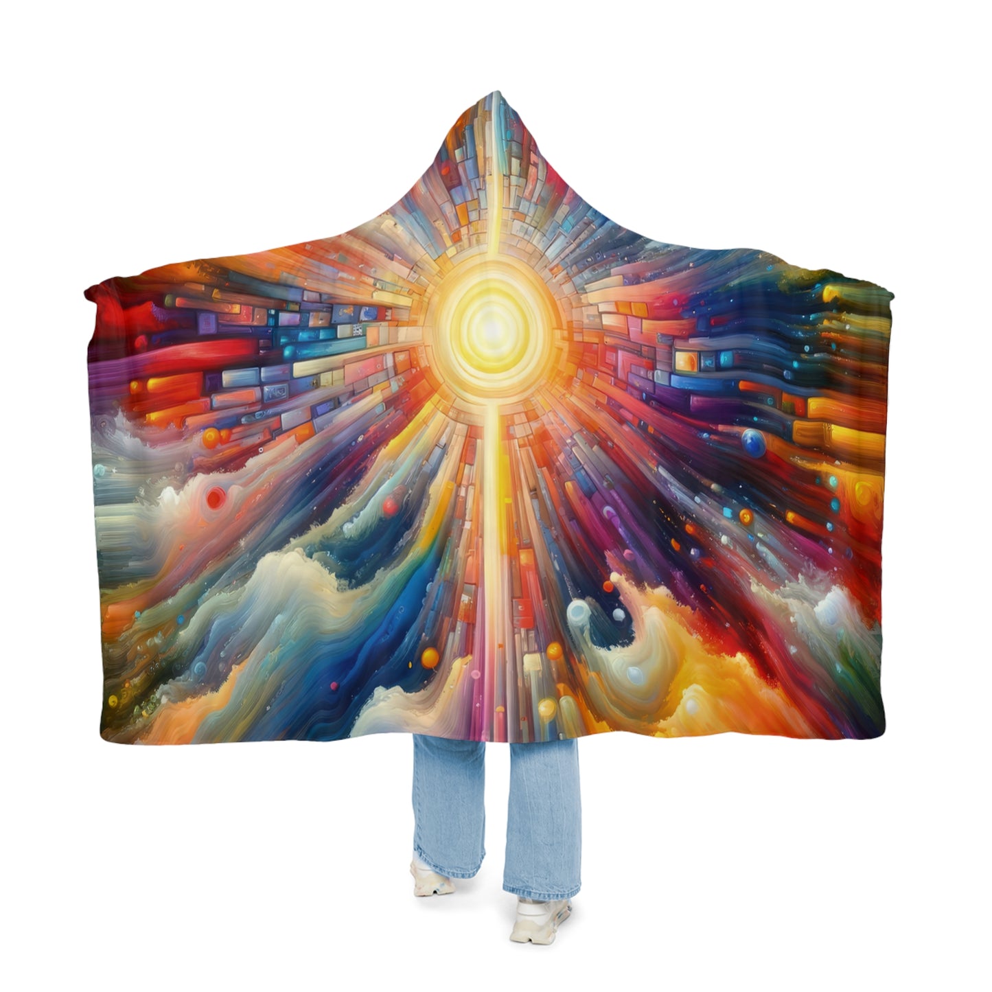 Kaleidoscopic Tachism Breath Snuggle Blanket