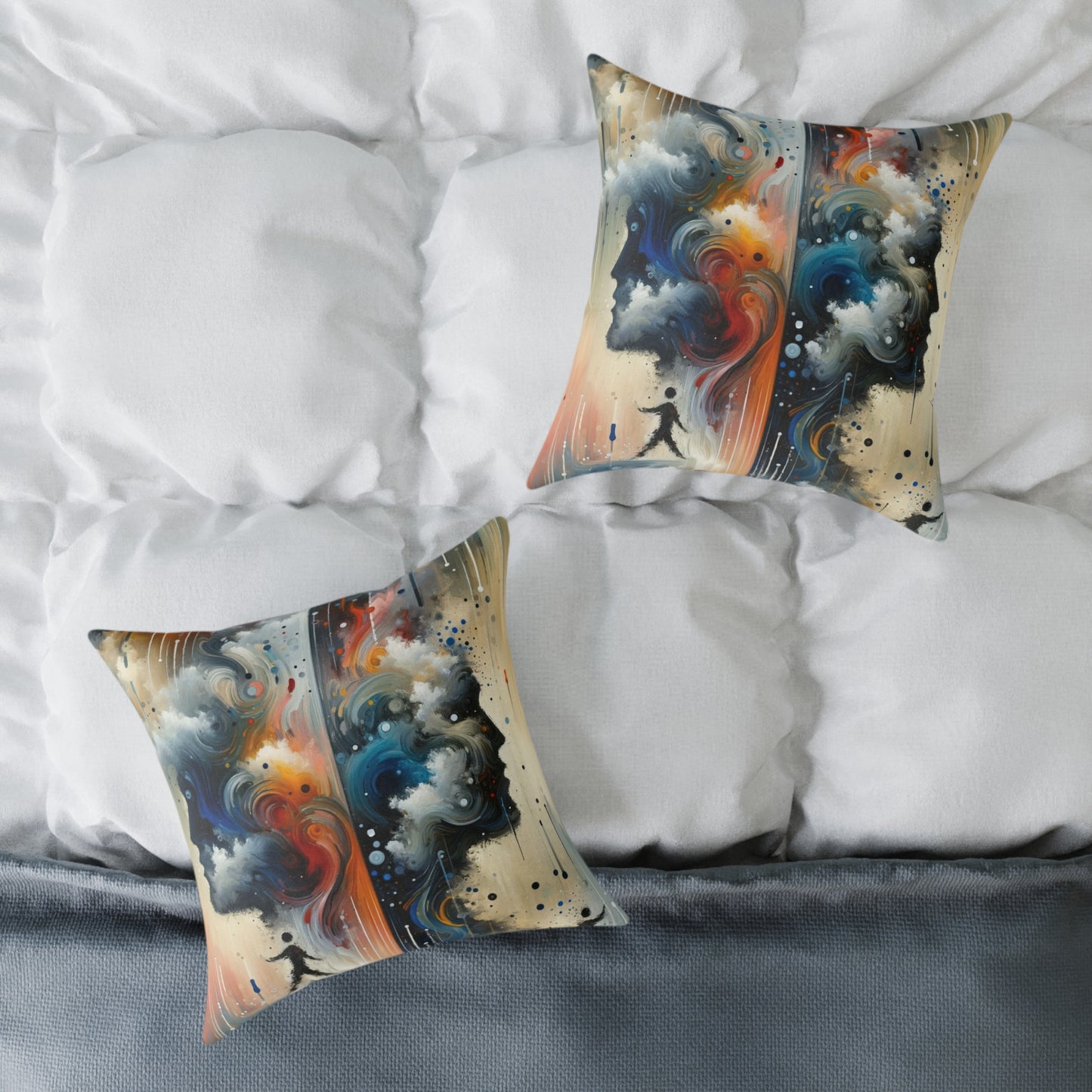 Connected Isolation Paradox Spun Polyester Pillow