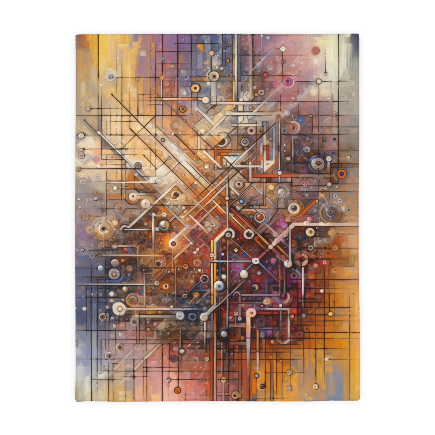 Abstract Structural Complexity Velveteen Microfiber Blanket (Two-sided print)