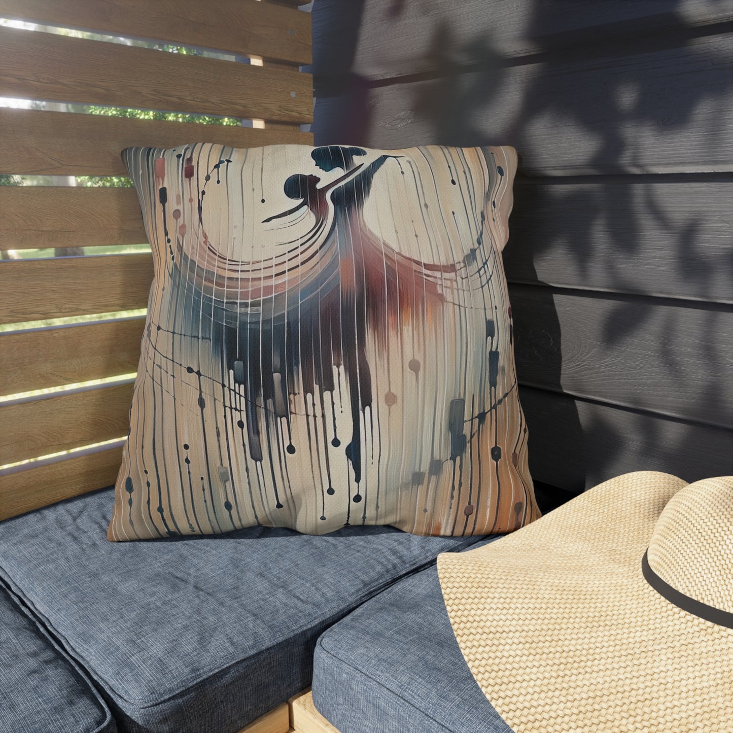 Rhythmic Heart Dance Outdoor Pillows