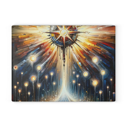 Wisdom Compass Journey Glass Cutting Board