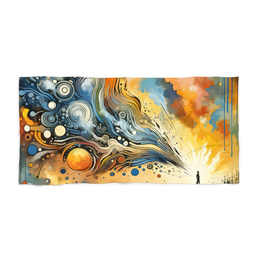 Intentional Awakening Reflection Beach Towel