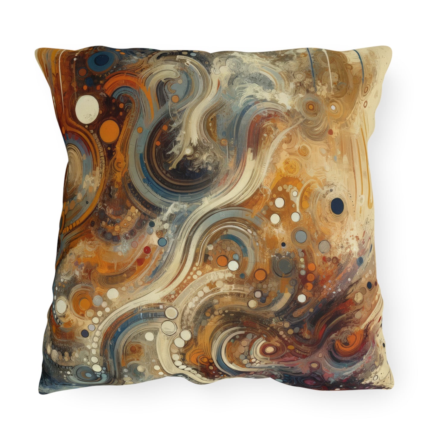 Dynamic Cultural Mosaic Outdoor Pillows