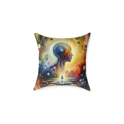Reflective Oneness Healing Spun Polyester Pillow