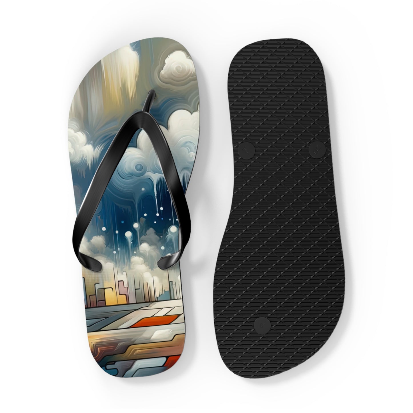 Grounding Silver Clouds Flip Flops