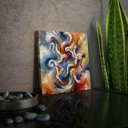 Dancing Disruption Tachism Canvas Photo Tile