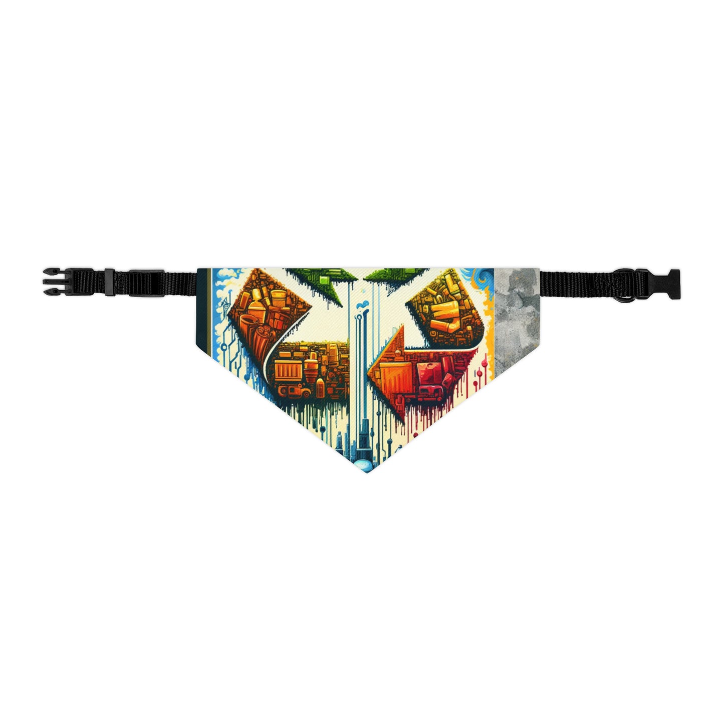 Upcycling Lifecycle Artistry Pet Bandana Collar