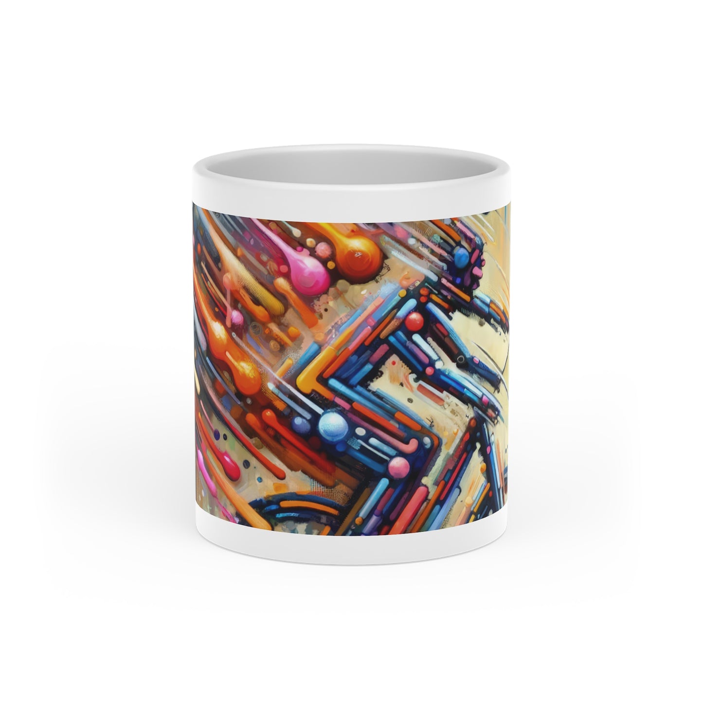 Vibrant Dynamic Sovereignty Heart-Shaped Mug