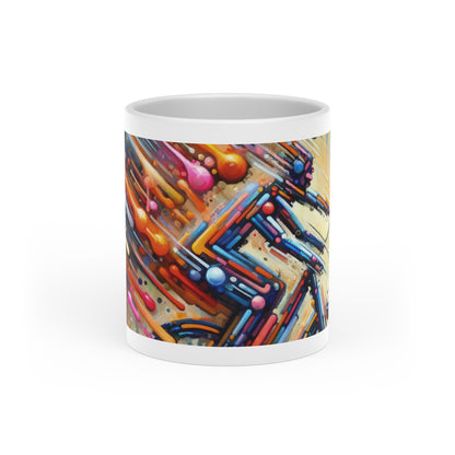 Vibrant Dynamic Sovereignty Heart-Shaped Mug