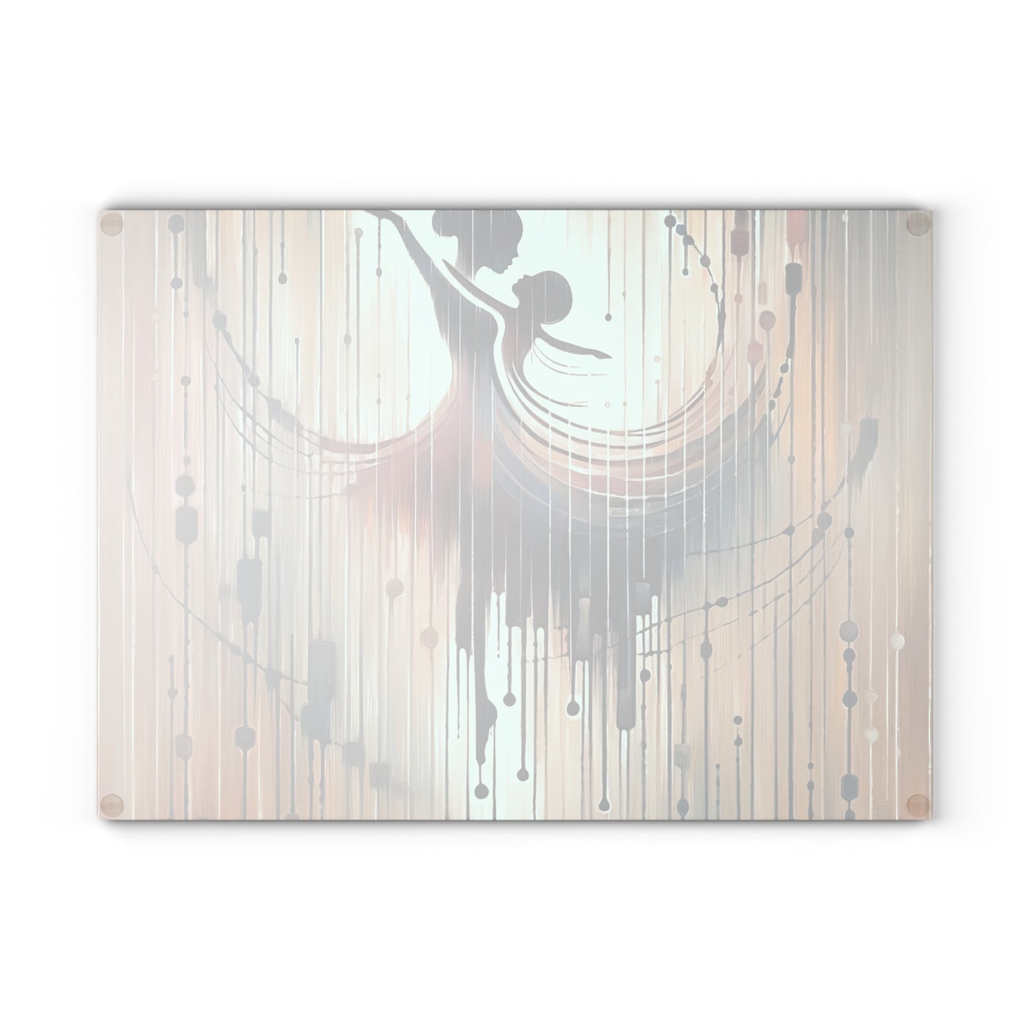 Rhythmic Heart Dance Glass Cutting Board