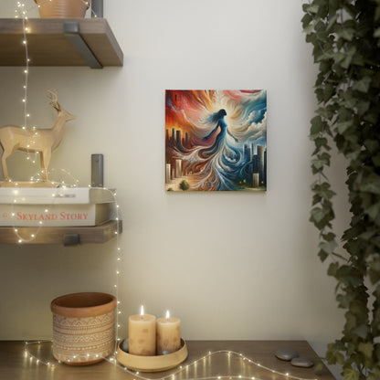 Transformative Tachism Emergence Canvas Photo Tile